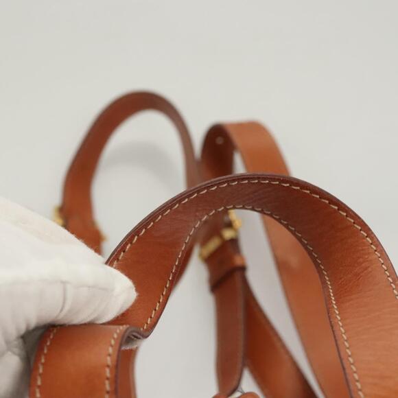 CELINE Macadam Canvas Backpack Pvc Leather Brown Gold - Picture 8 of 13